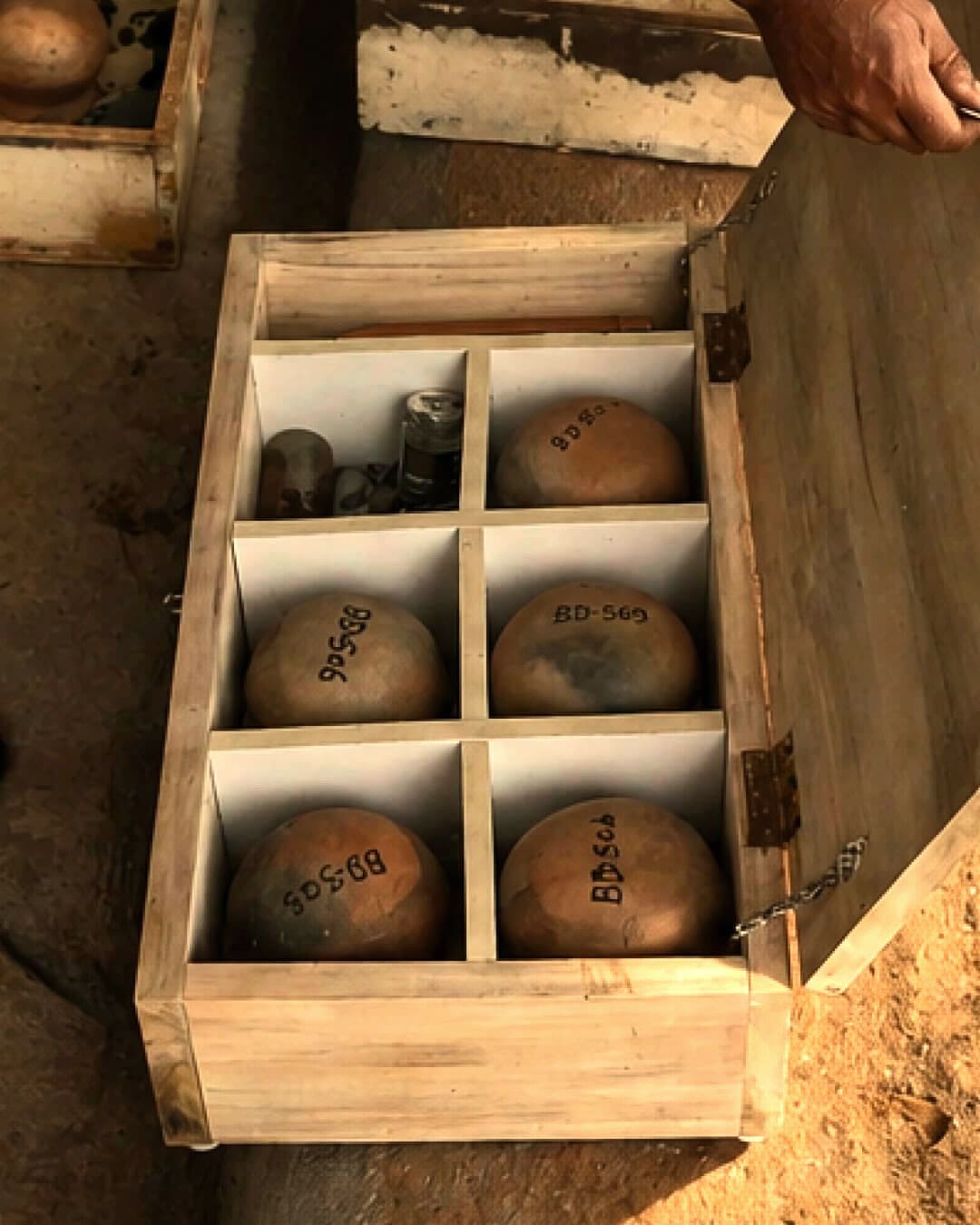 A wooden box of biodynamic preparations